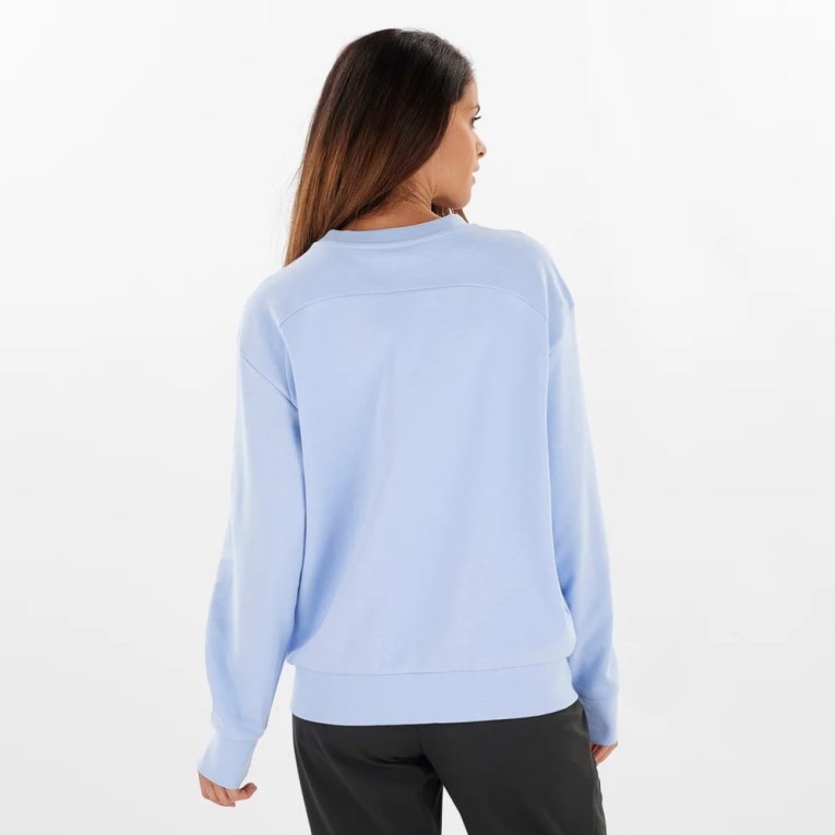 Light Blue Salomon Outlife Summer Women's Sweatshirt | IE BN1905